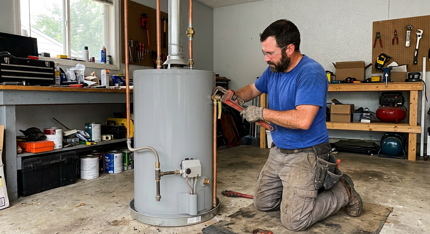 plumber working in a workshop plumbing marketing ideas